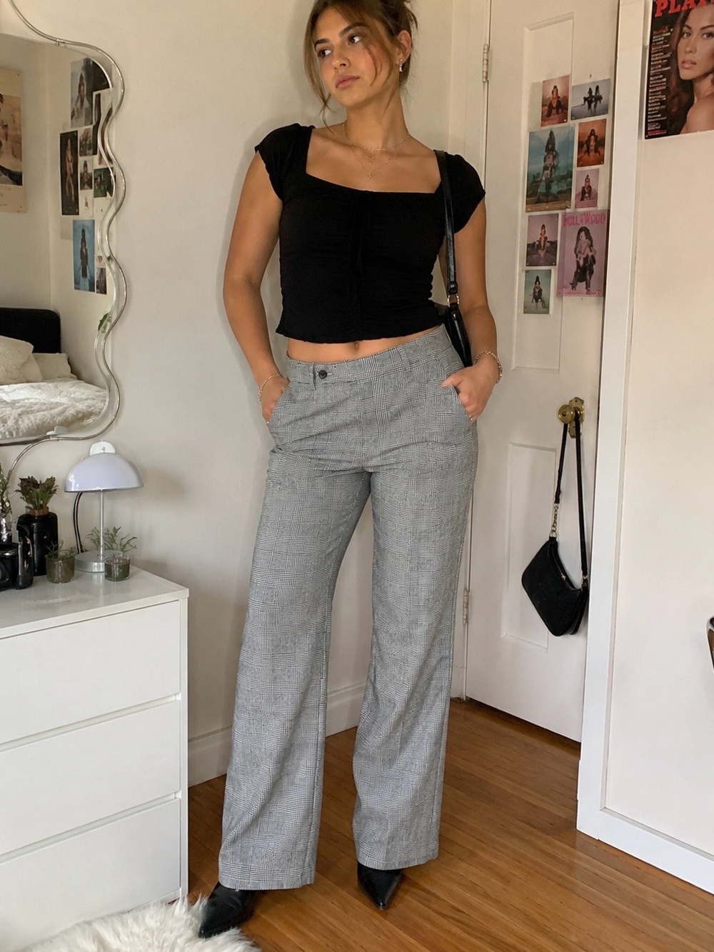 Vintage Y2K Lauren Ralph Lauren Plaid Classic Flare Bootcut Academia Work Pants